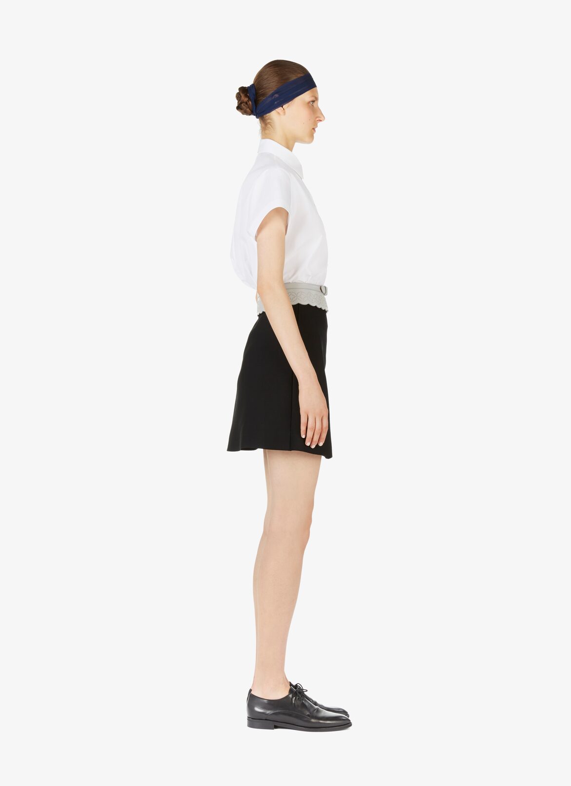 Short-Sleeved Japanese Poplin Shirt ALAÏA WHITE SHORT-SLEEVED JAPANESE POPLIN SHIRT